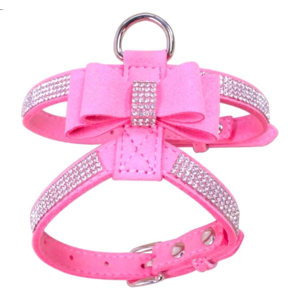 Pink Bling Glam Dog Harness Collar